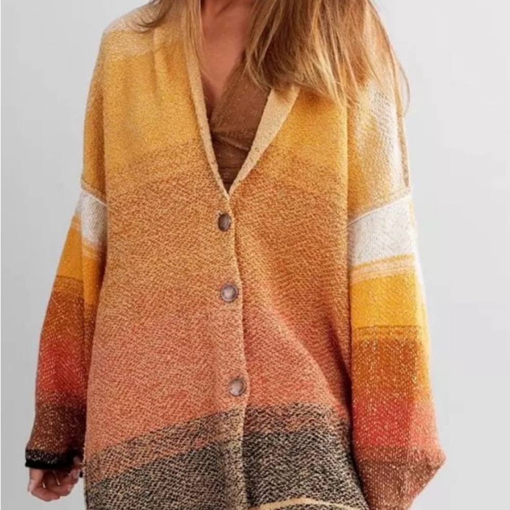 Free People Sunset Gradient Cardigan